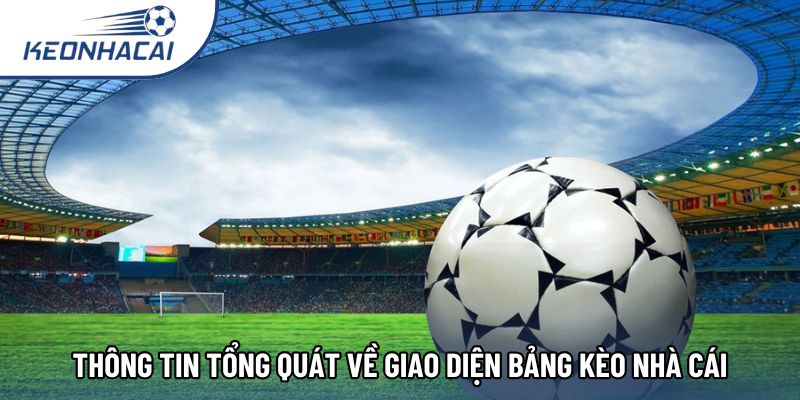 Thông tin tổng quát về giao diện bảng kèo nhà cái